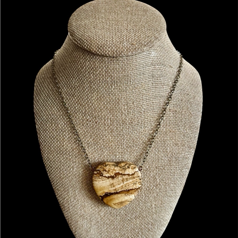 Picture Jasper Pendant Necklace